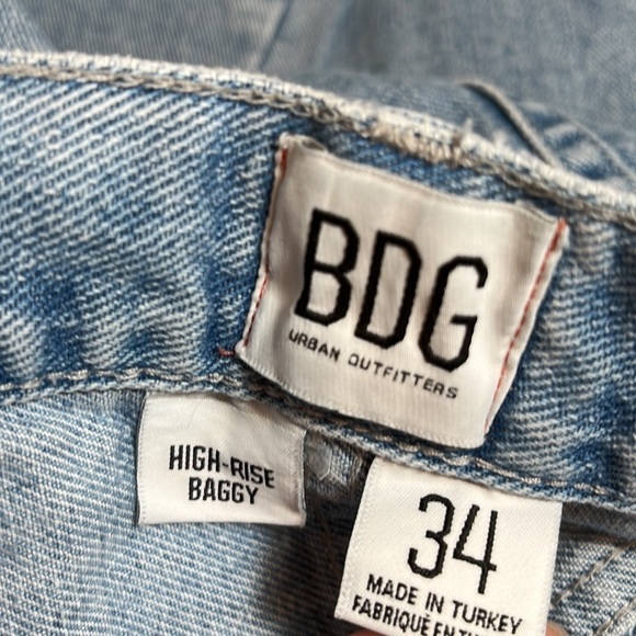 Bdg Urban Outfitters Plus Size High Rise Baggy Distressed Jeans - Picture 11 of 14